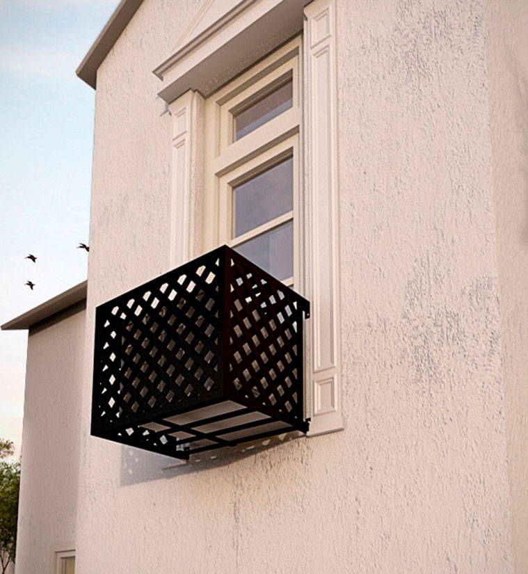 Cobertor de aire acondicionado chapas perforadas decorativas