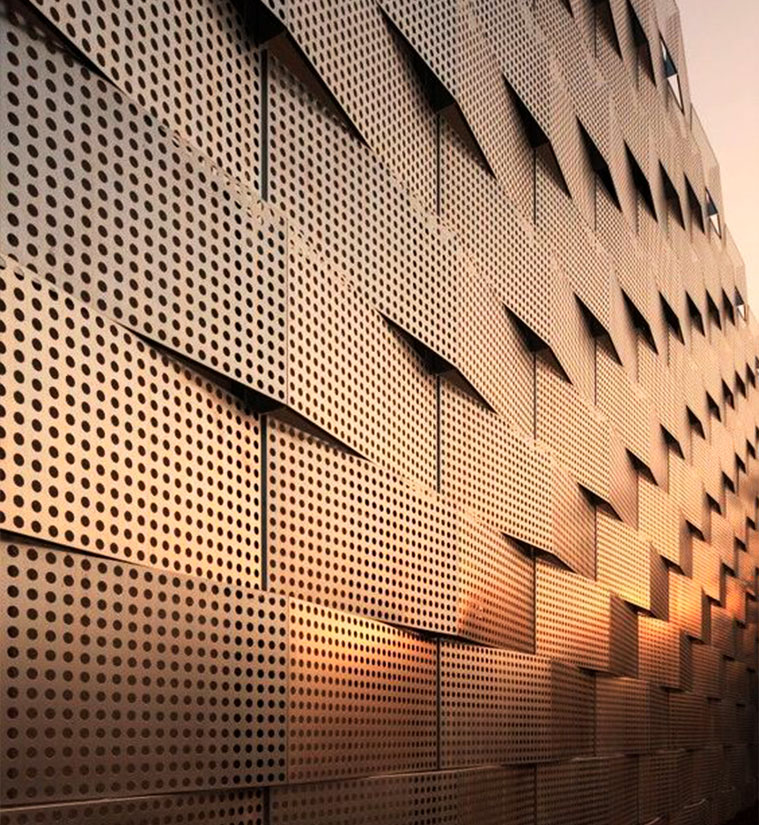 Fachadas chapas perforadas decorativas