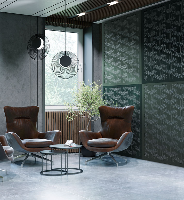 Panel decorativo chapas perforadas decorativas