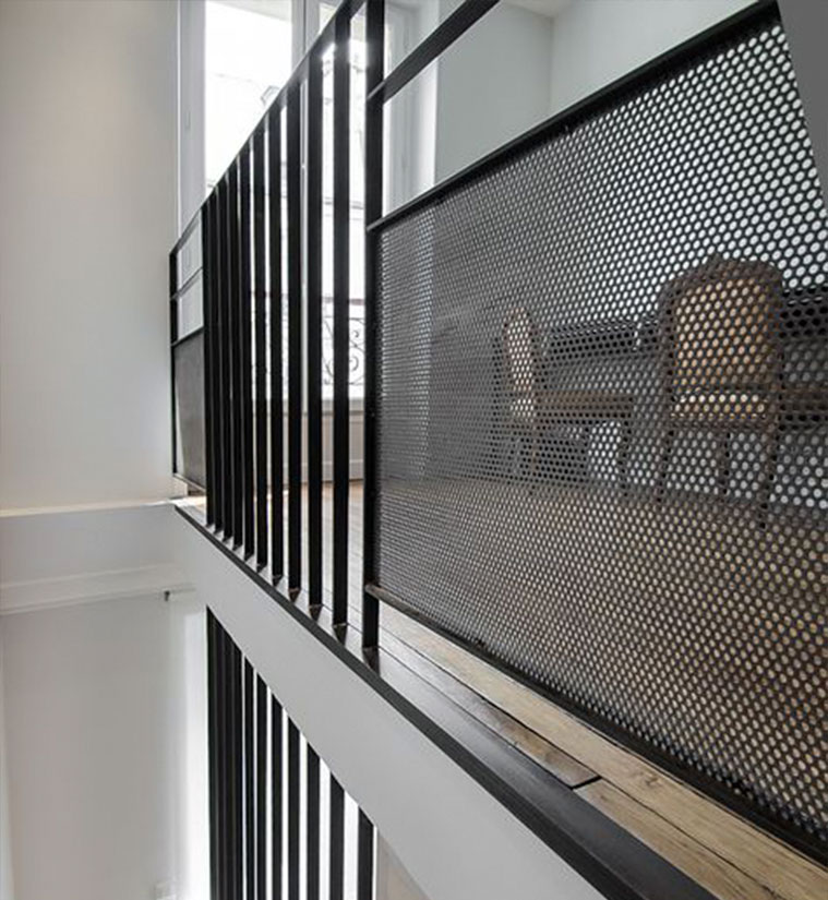 Paneles de seguridad chapas perforadas decorativas