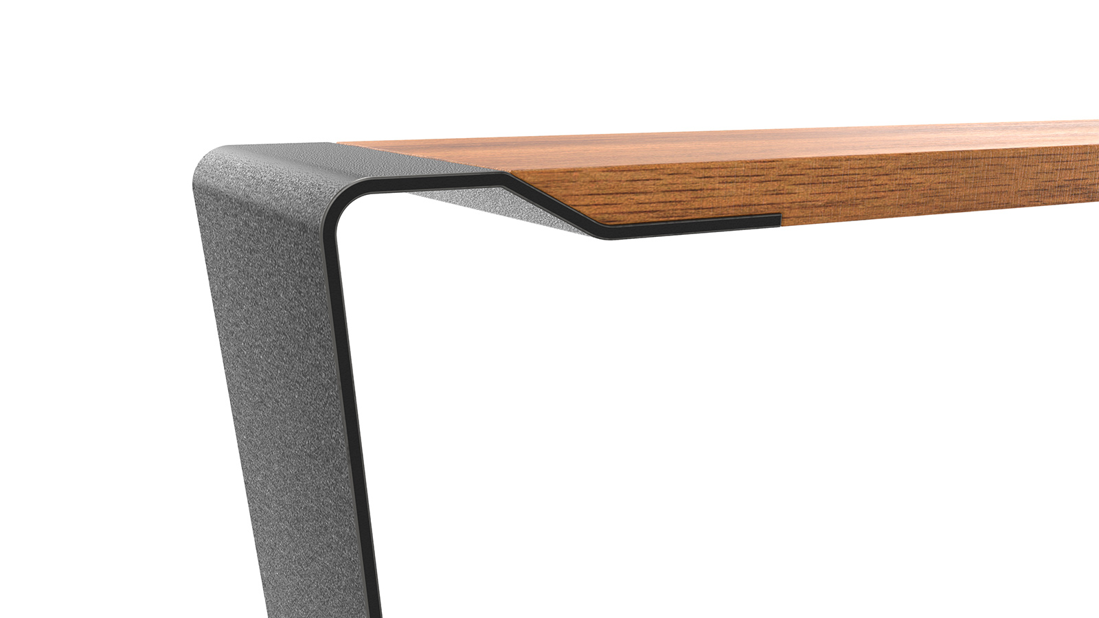 Silla apoyo isquial de madera y chapa