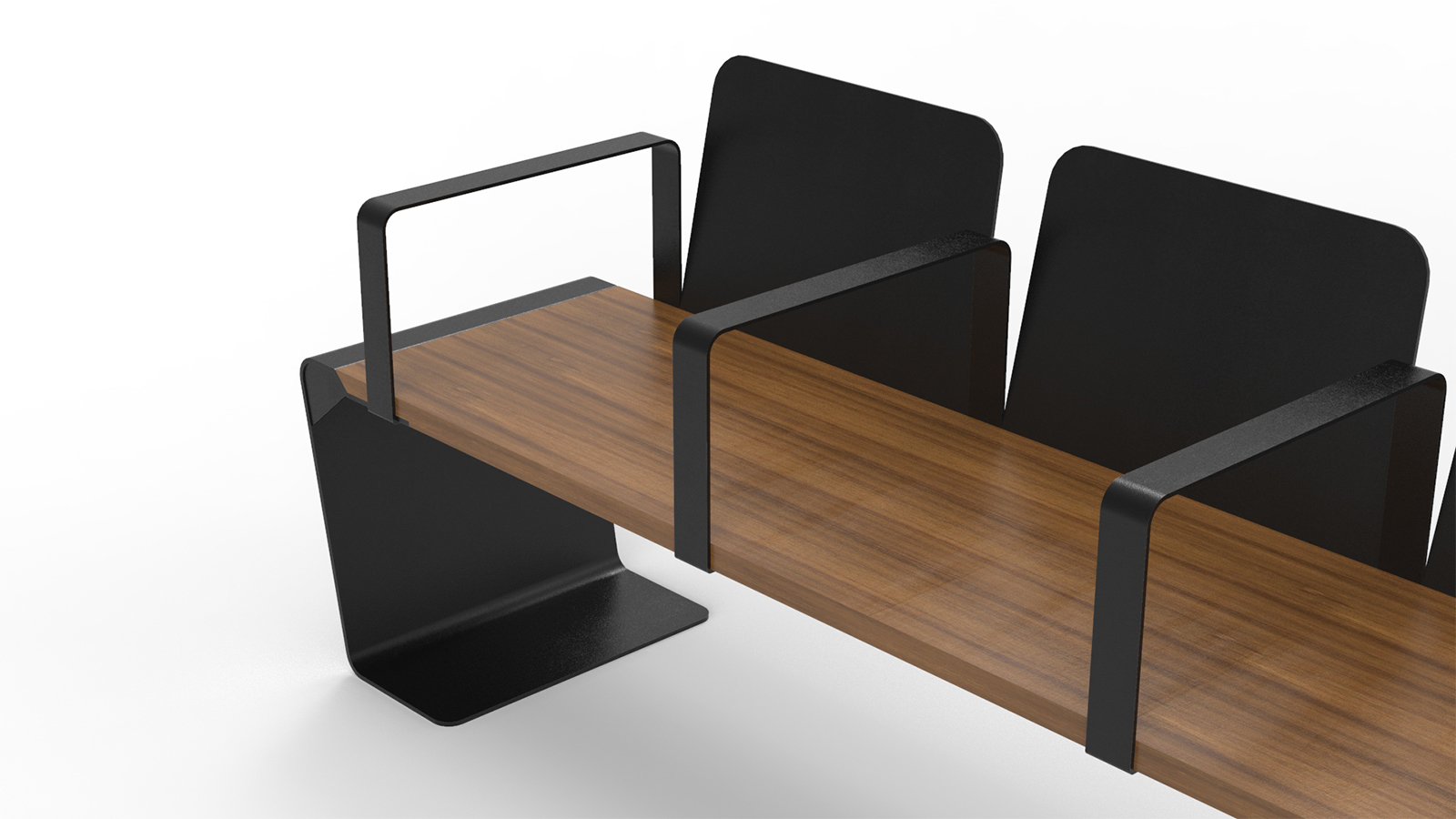 Banco chapa laser y madera