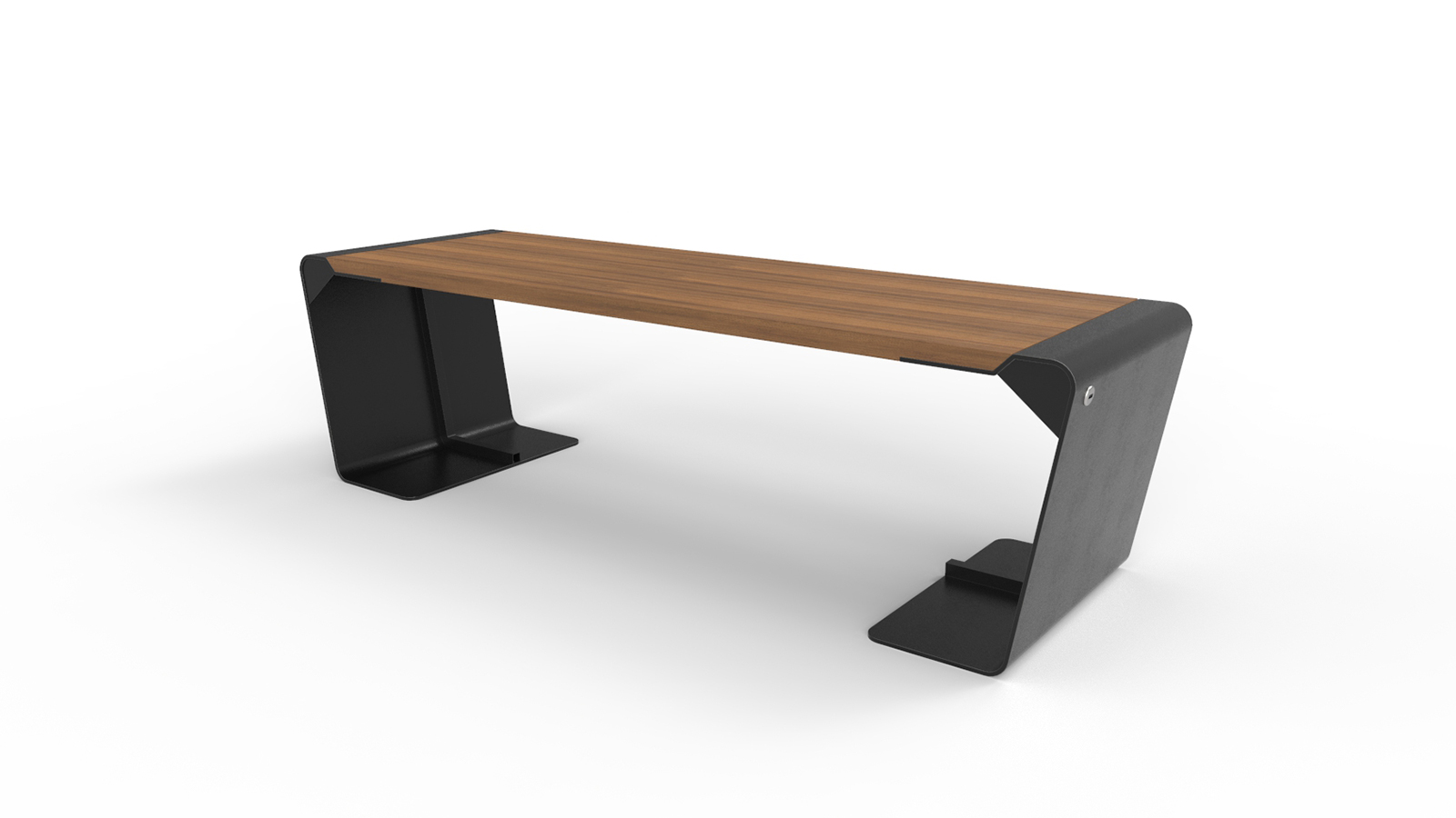Banco chapa laser y madera