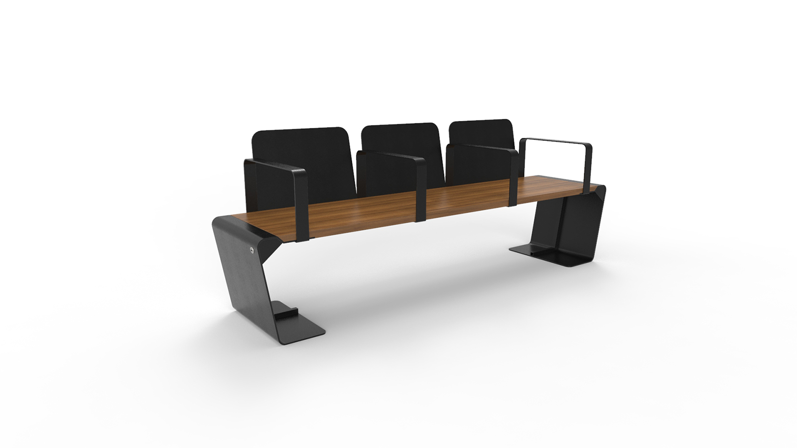 Banco chapa laser y madera