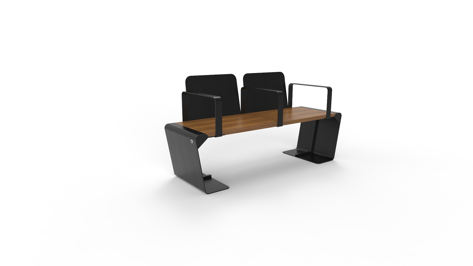 Banco chapa laser y madera