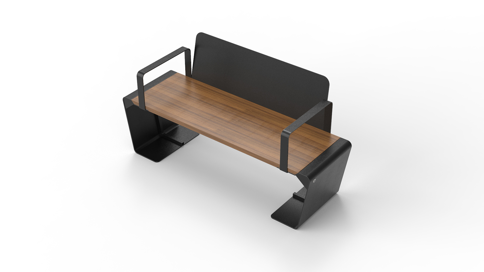 Banco chapa laser y madera
