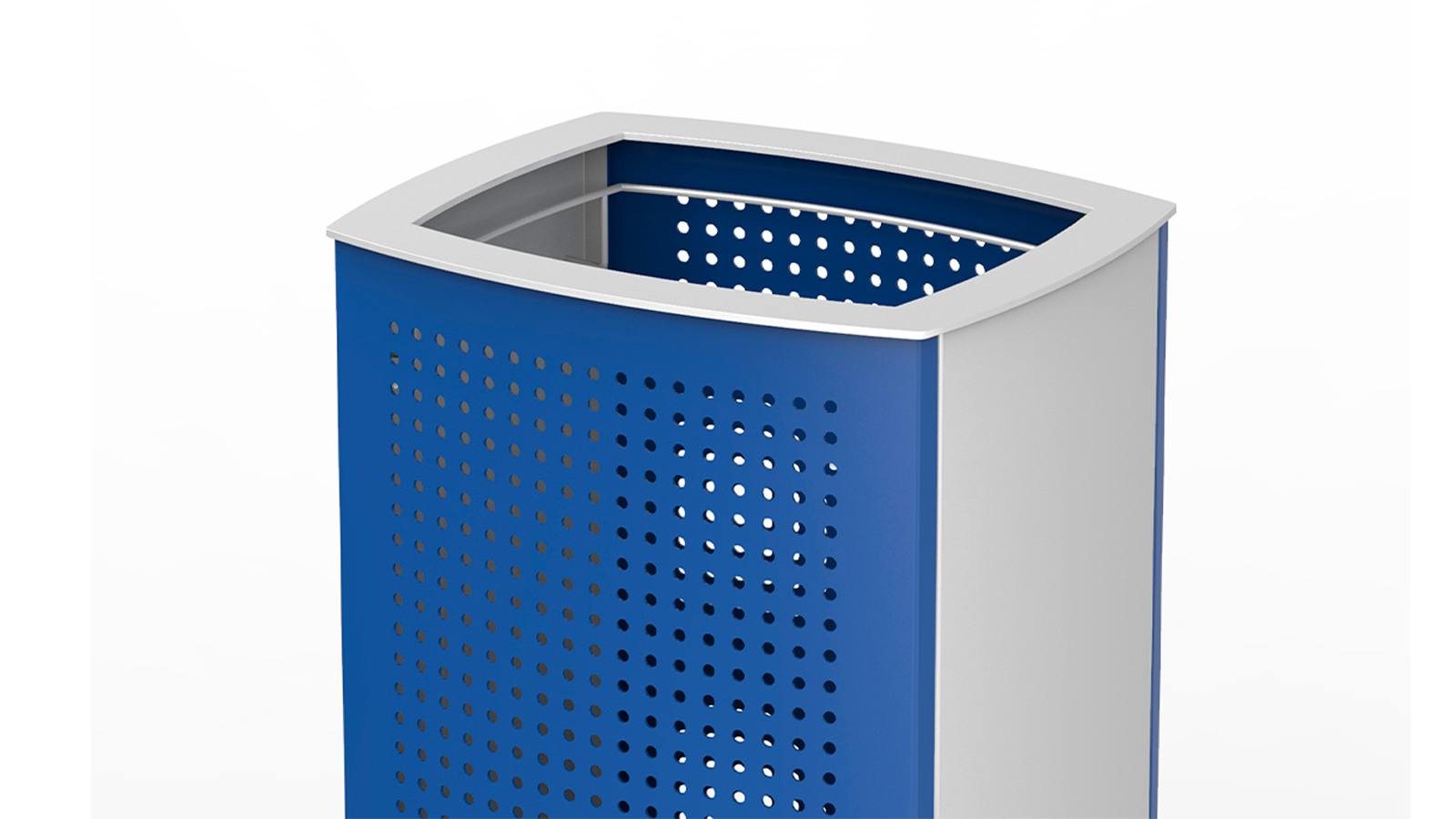 Tacho de basura de chapa para interior o exterior