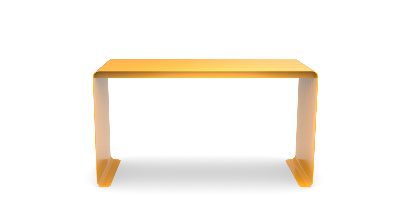 Mesa de metal para espacios urbanos