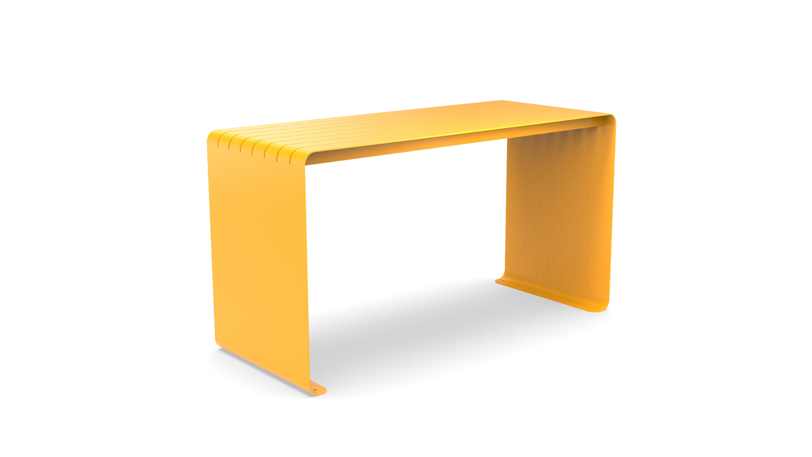 Mesa de metal para espacios urbanos