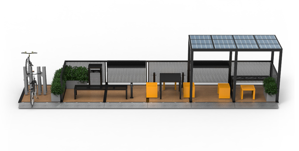 Parklets sustentable ampliacion de veredas