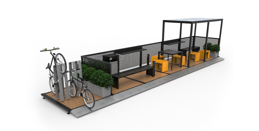 Parklets sustentable ampliacion de veredas
