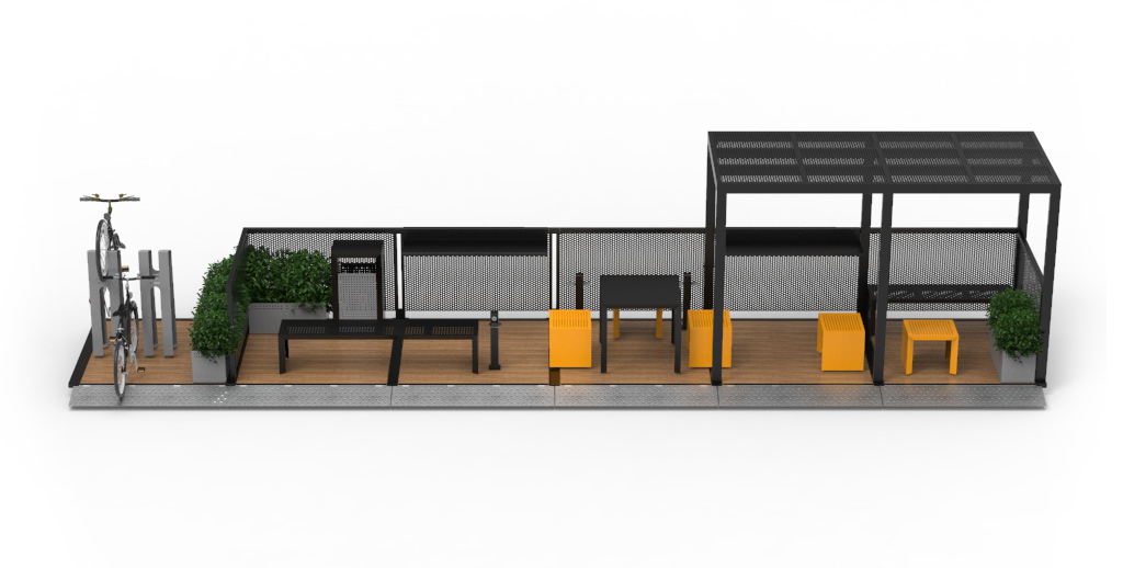 Parklets sustentable ampliacion de veredas