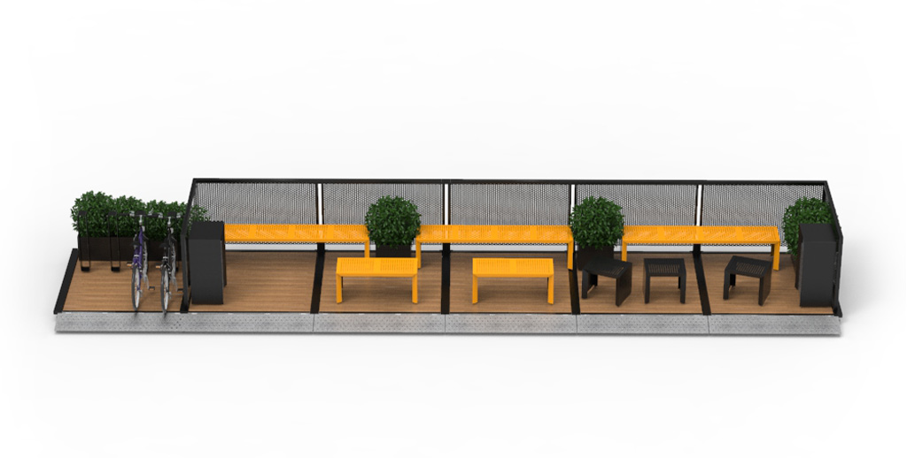 Parklets sustentable ampliacion de veredas