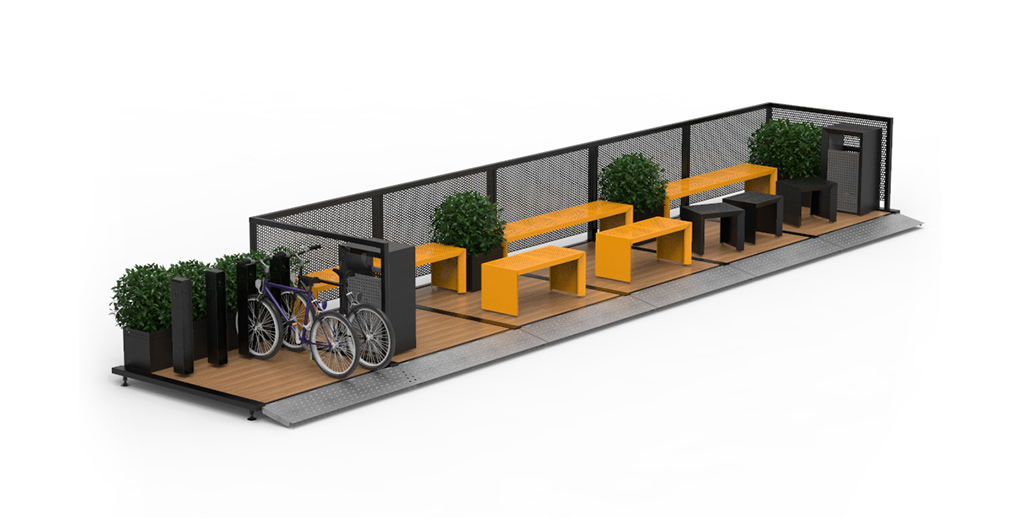 Parklets sustentable ampliacion de veredas