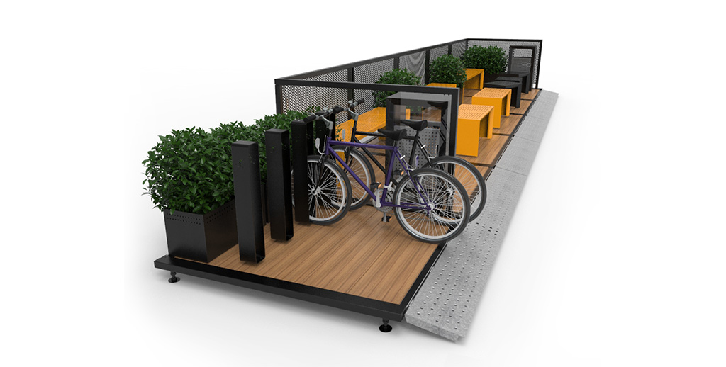 Parklets sustentable ampliacion de veredas