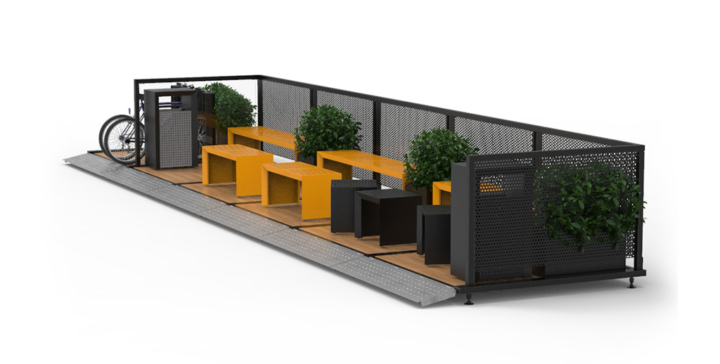 Parklets sustentable ampliacion de veredas