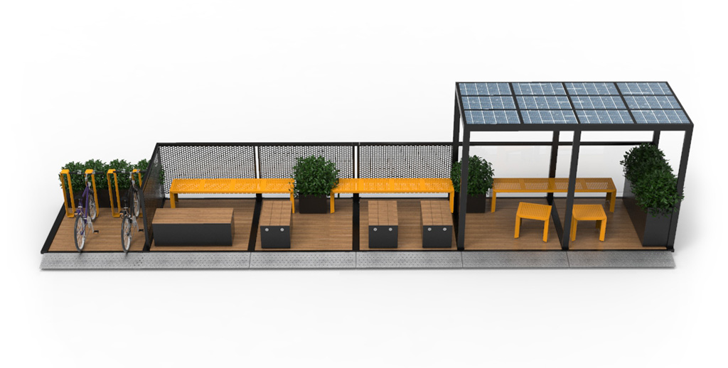 Parklets sustentable ampliacion de veredas