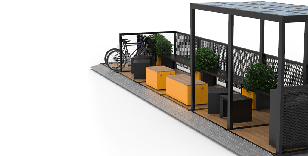 Parklets sustentable ampliacion de veredas