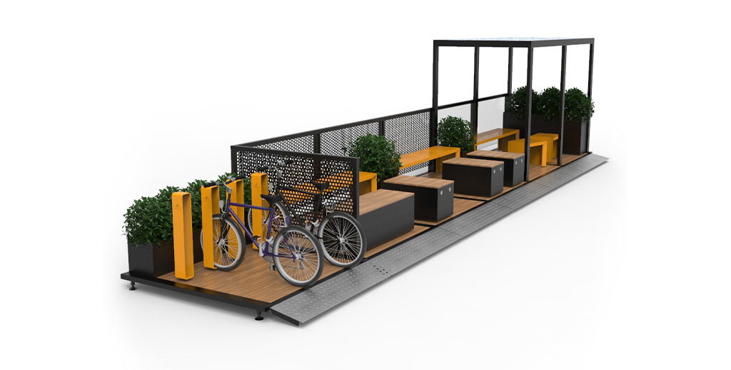 Parklets sustentable ampliacion de veredas