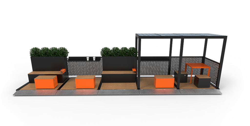 Parklets sustentable ampliacion de veredas