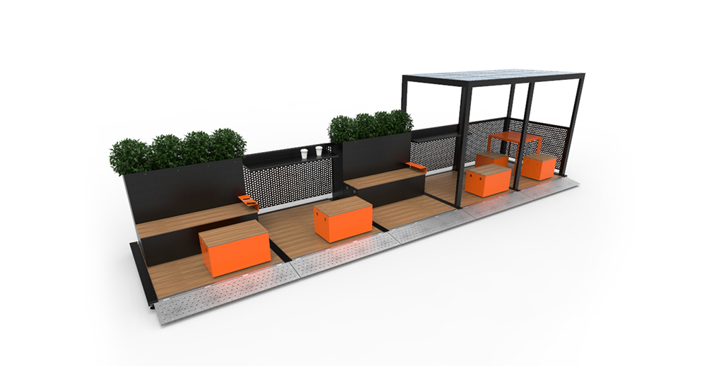 Parklets sustentable ampliacion de veredas