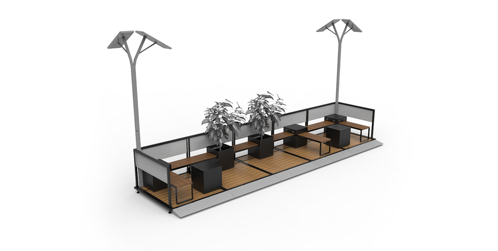 Parklets sustentable ampliacion de veredas