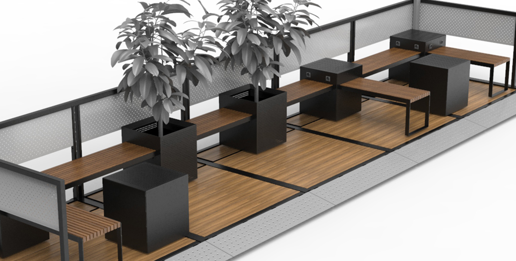 Parklets sustentable ampliacion de veredas