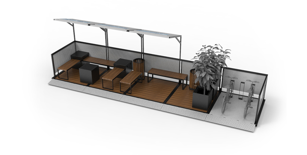 Parklets sustentable ampliacion de veredas