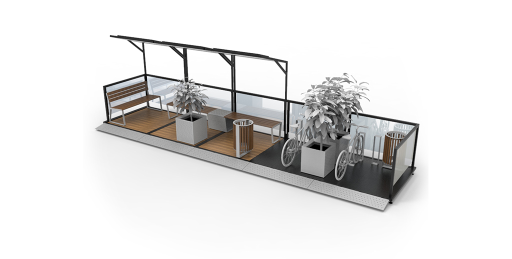Parklets sustentable ampliacion de veredas