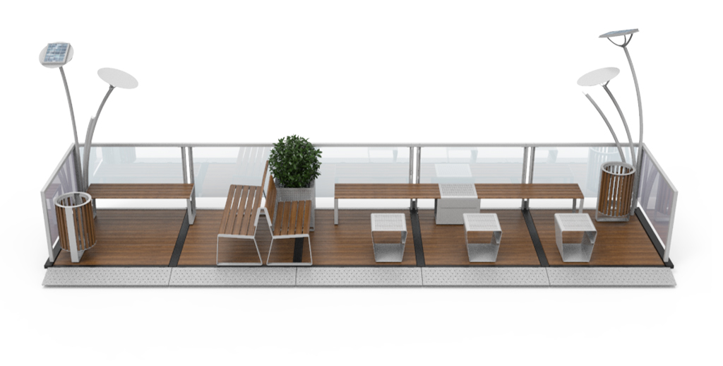 Parklets sustentable ampliacion de veredas